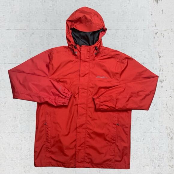 Eddie Bauer Men's Weatheredge Hooded Rain Wind Beaker Jacket Size Medium - Picture 1 of 12